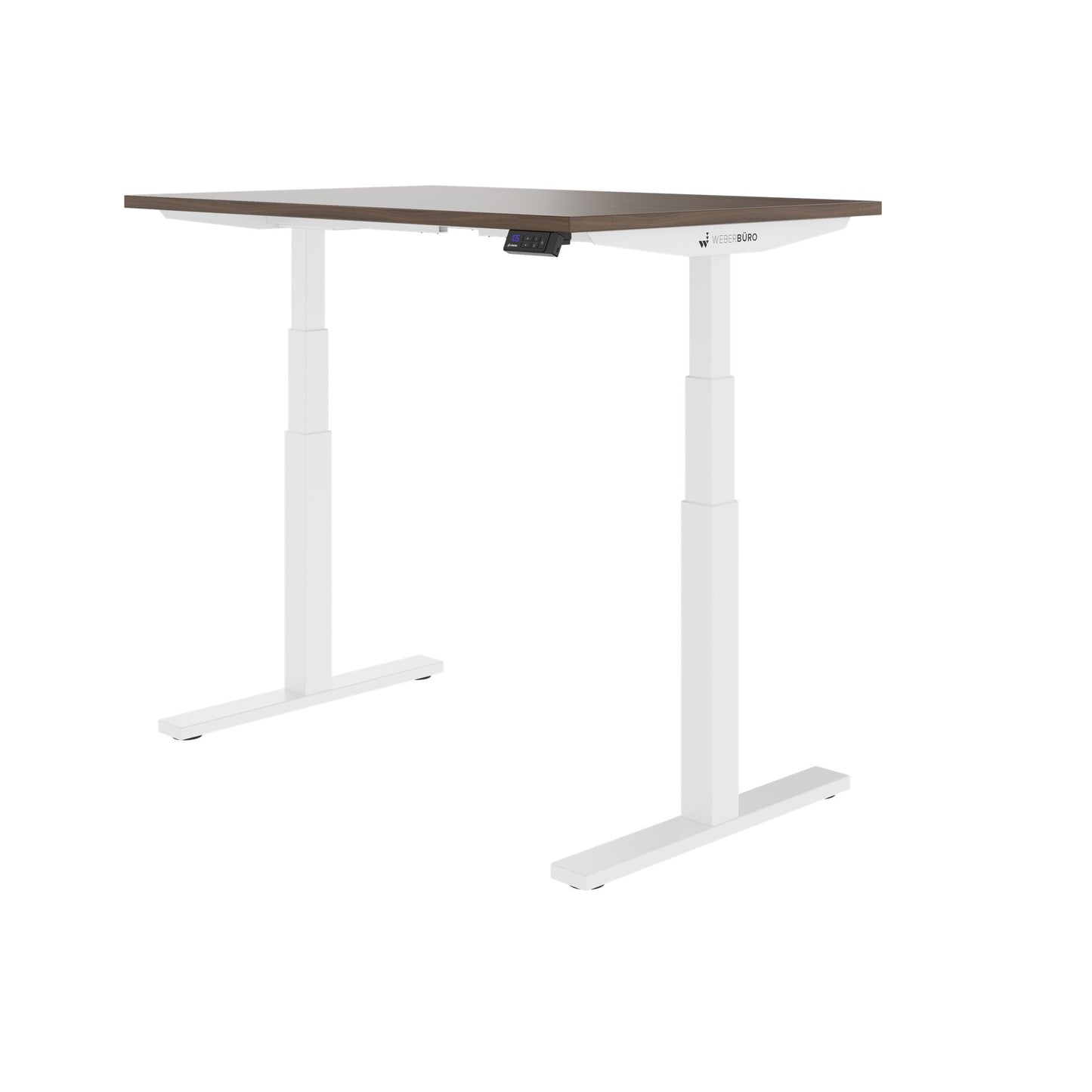 TELDRA Office, 2-motor desk | 1600 - 1800 x 800 mm, electrically height adjustable, walnut