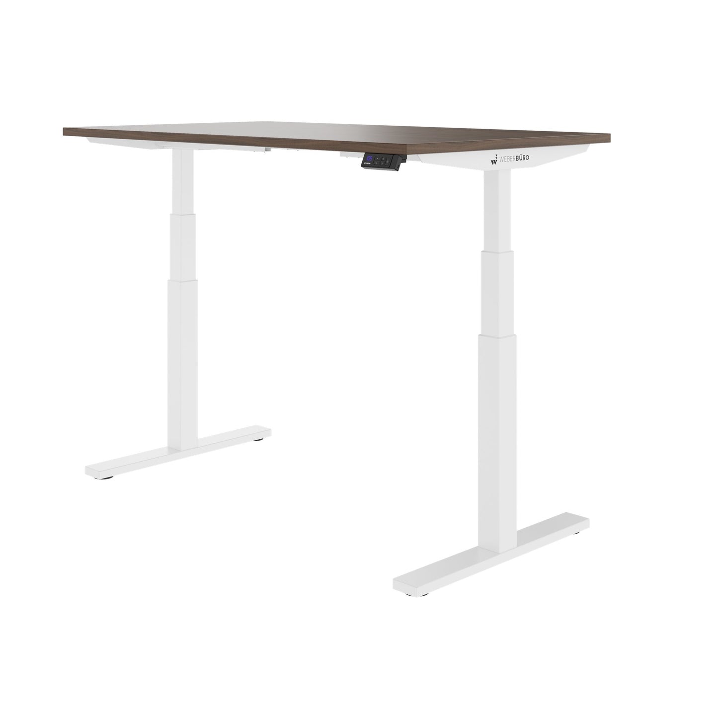 TELDRA Office, 2-motor desk | 1600 - 1800 x 800 mm, electrically height adjustable, walnut