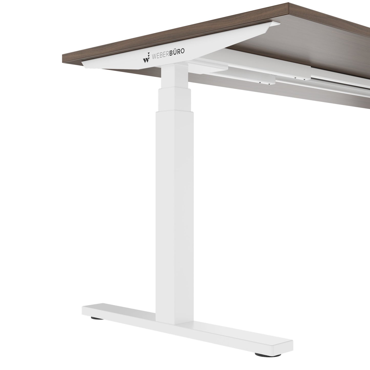 TELDRA Office, 2-motor desk | 1600 - 1800 x 800 mm, electrically height adjustable, walnut