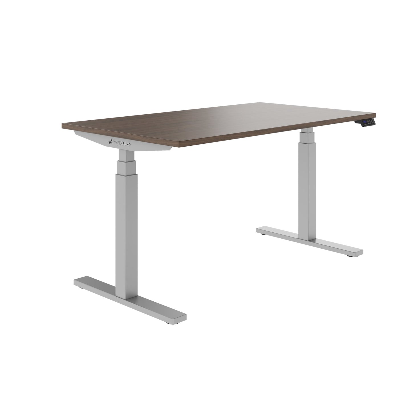 TELDRA Office, 2-motor desk | 1600 - 1800 x 800 mm, electrically height adjustable, walnut