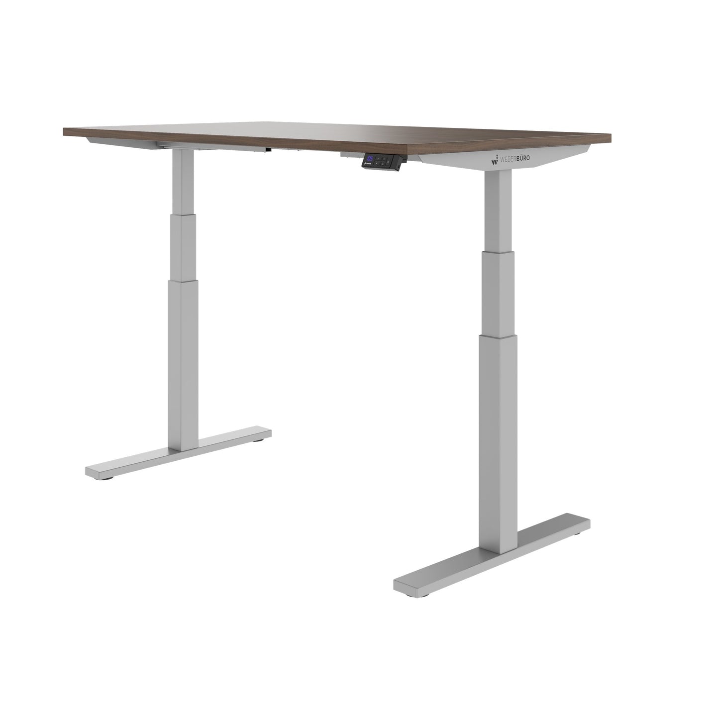 TELDRA Office, 2-motor desk | 1600 - 1800 x 800 mm, electrically height adjustable, walnut