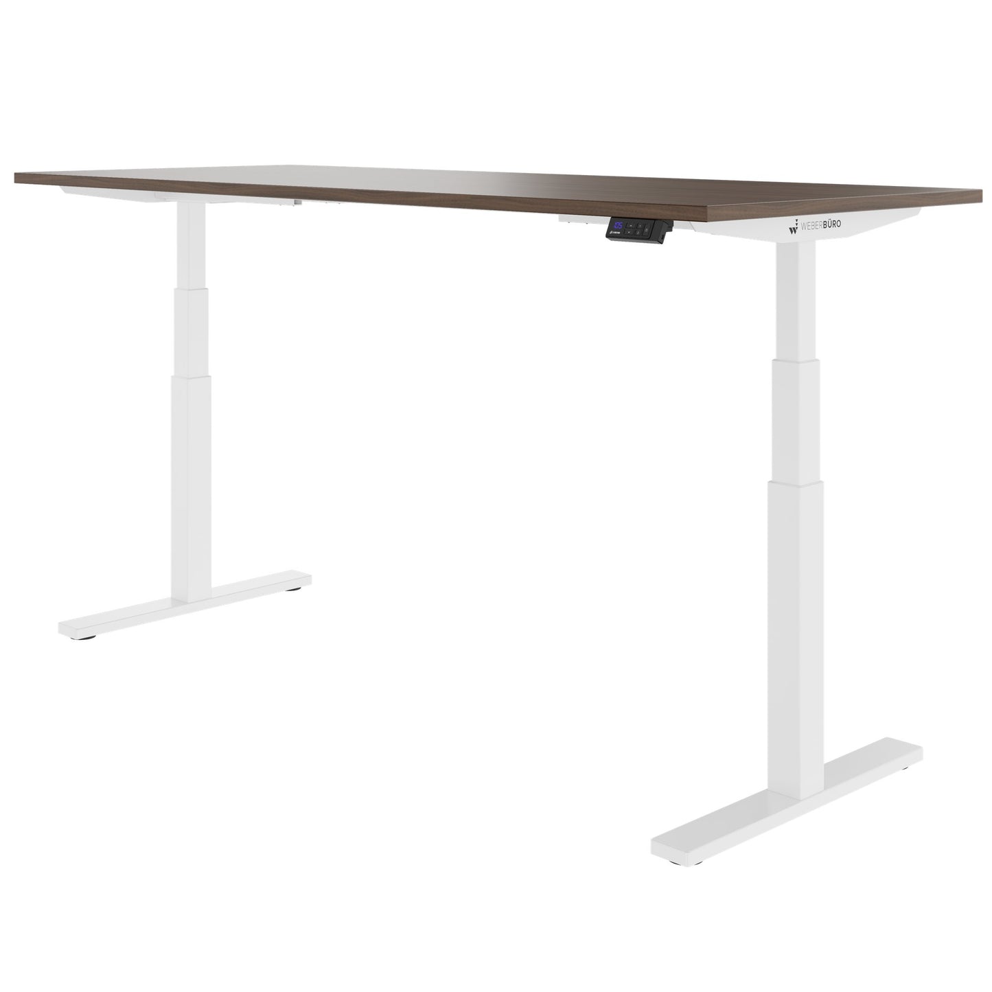 TELDRA Office, 2-motor desk | 1600 - 1800 x 800 mm, electrically height adjustable, walnut