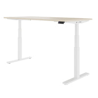 TELDRA Office, 2-motor desk | 1600 - 1800 x 800 mm, electrically height adjustable, sand ash