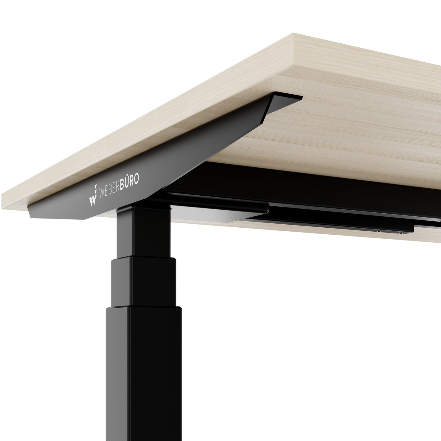 TELDRA Office, 2-motor desk | 1600 - 1800 x 800 mm, electrically height adjustable, sand ash