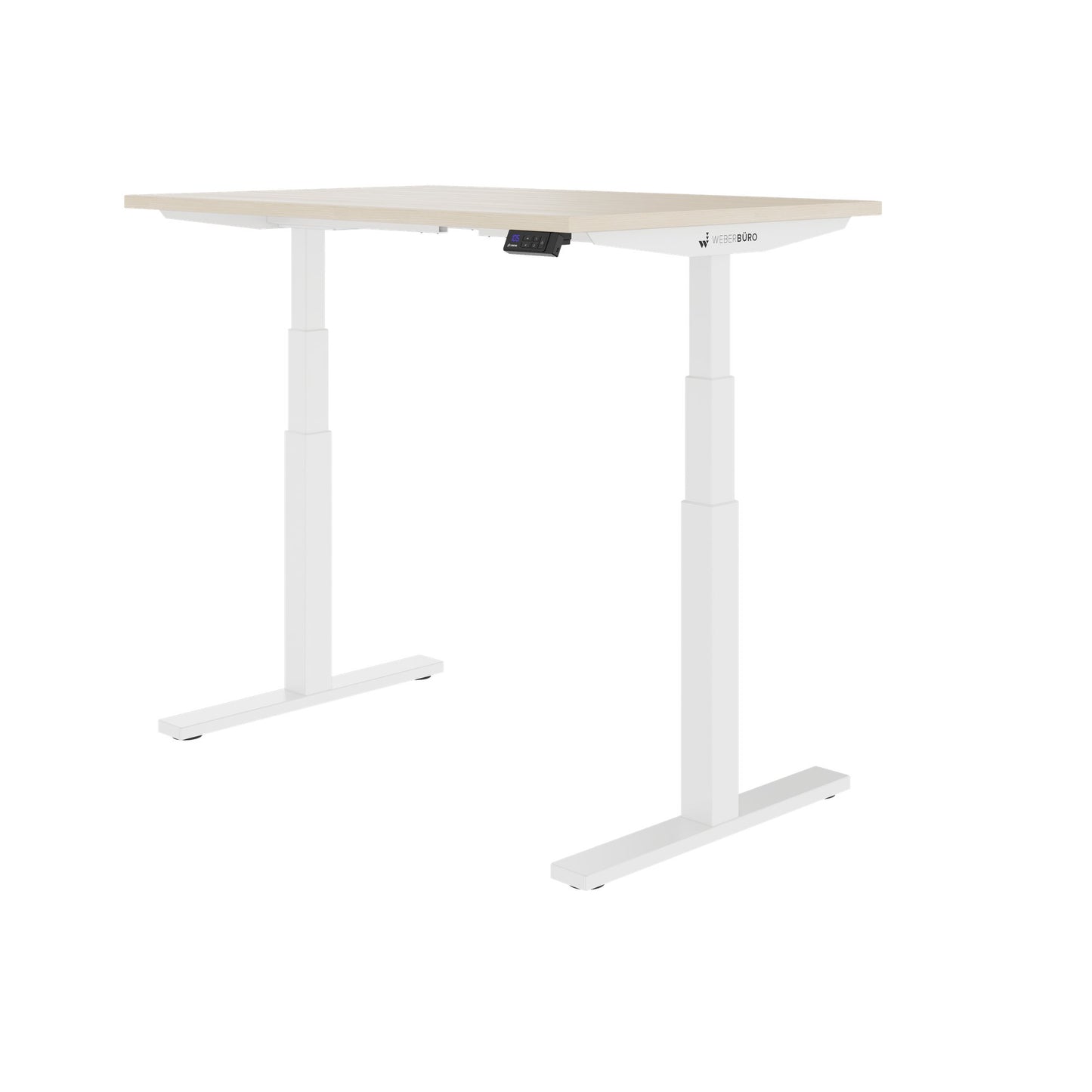 TELDRA Office, 2-motor desk | 1600 - 1800 x 800 mm, electrically height adjustable, sand ash