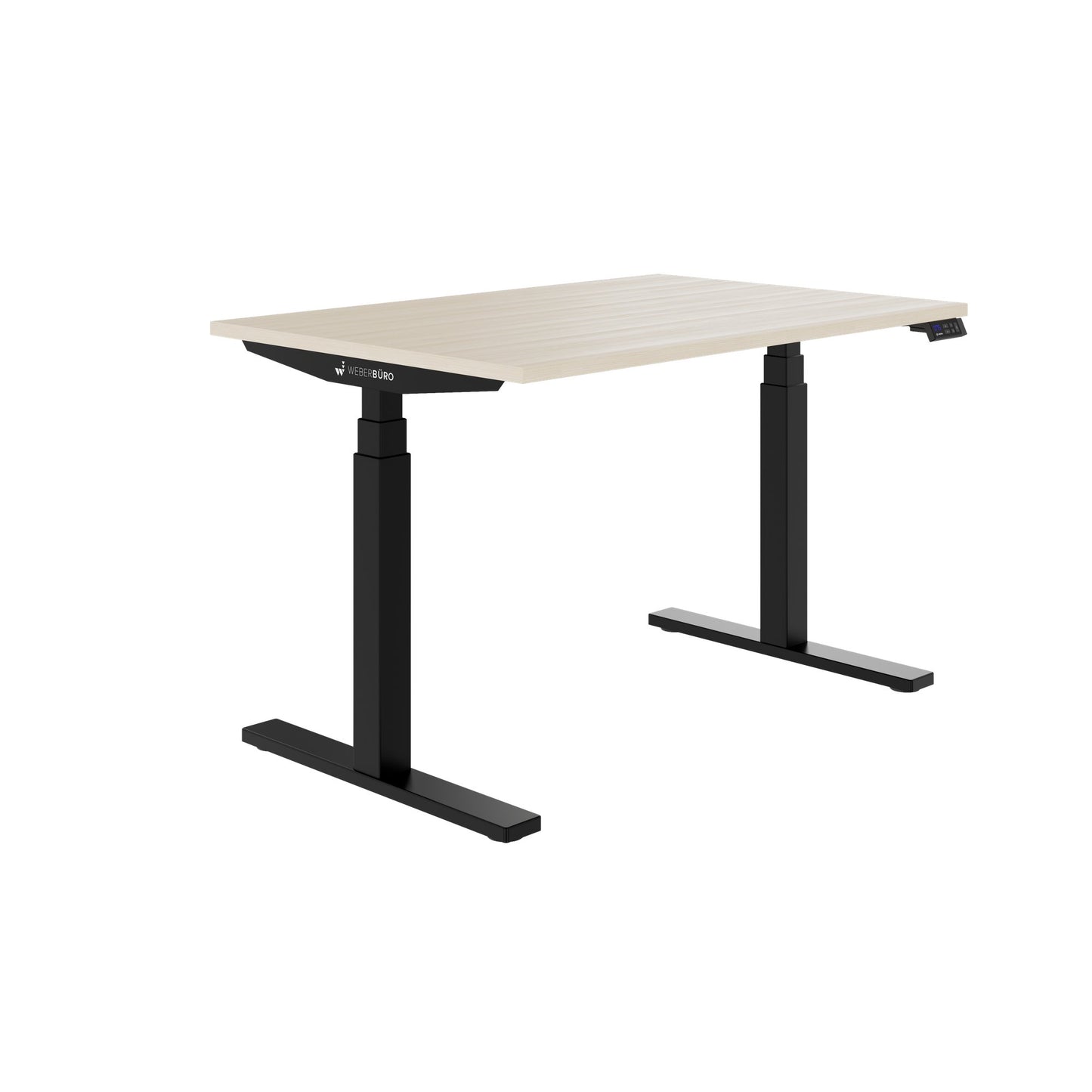 TELDRA Office, 2-motor desk | 1600 - 1800 x 800 mm, electrically height adjustable, sand ash