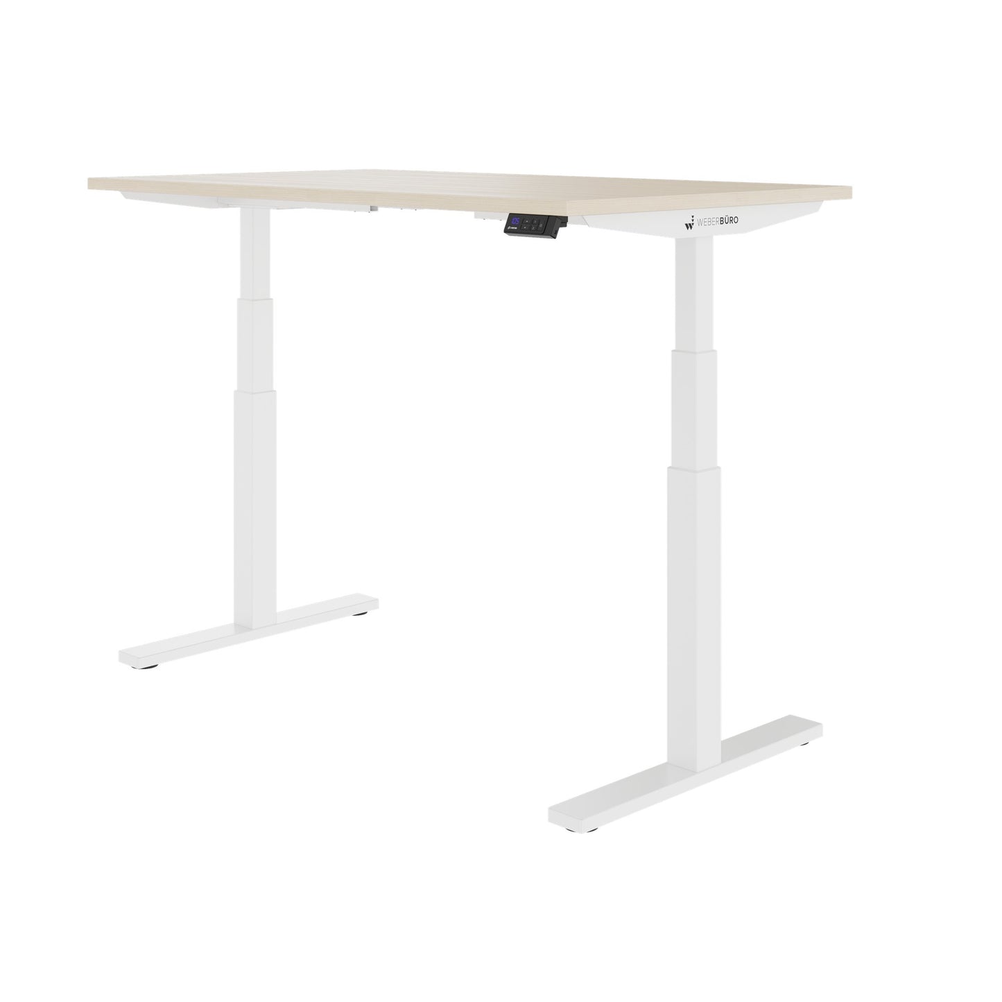 TELDRA Office, 2-motor desk | 1600 - 1800 x 800 mm, electrically height adjustable, sand ash