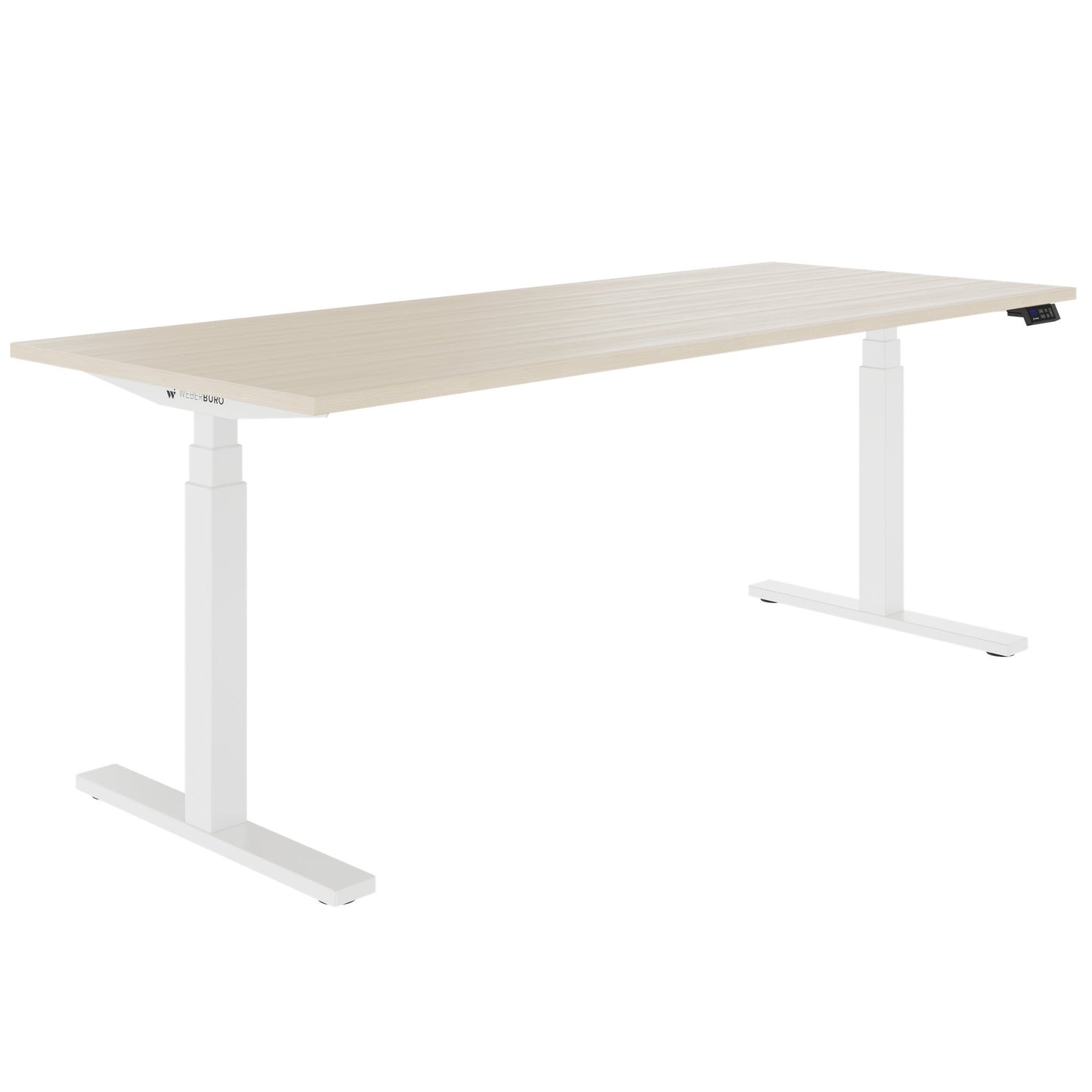 TELDRA Office, 2-motor desk | 1600 - 1800 x 800 mm, electrically height adjustable, sand ash