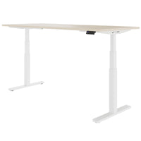 TELDRA Office, 2-motor desk | 1600 - 1800 x 800 mm, electrically height adjustable, sand ash