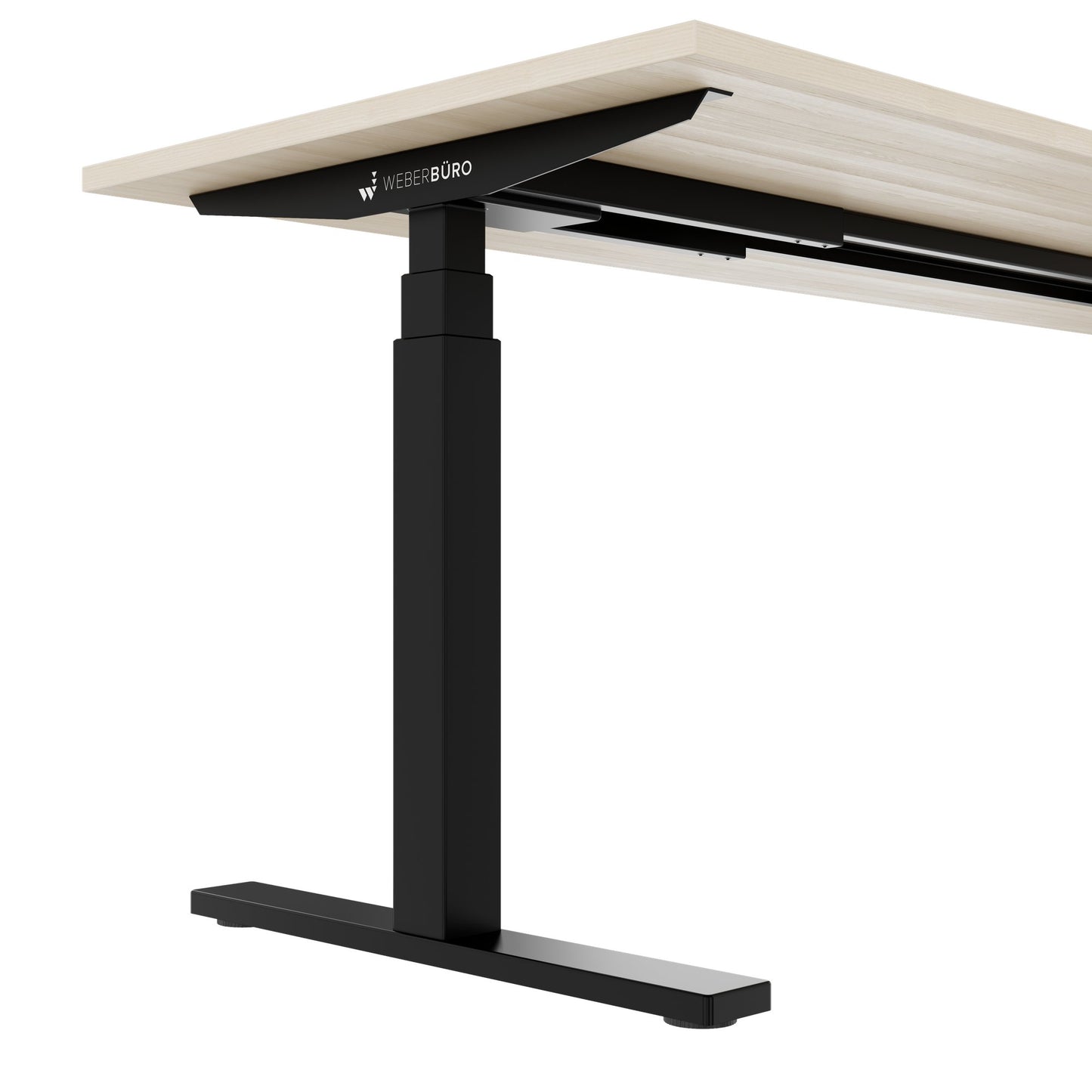 TELDRA Office, 2-motor desk | 1600 - 1800 x 800 mm, electrically height adjustable, sand ash