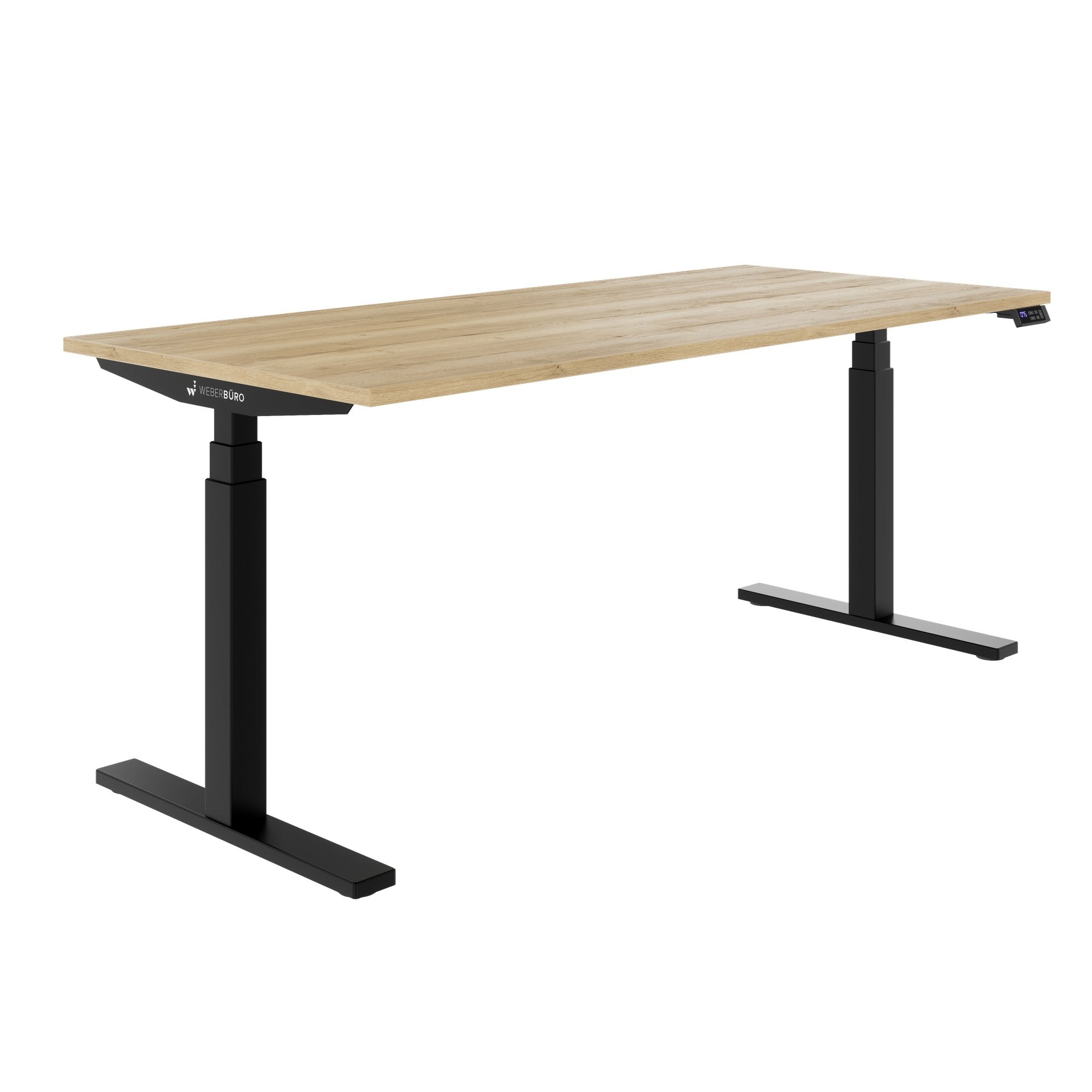 TELDRA Office, 2-Motoren-Schreibtisch | 1600 - 1800 x 800 mm, elektrisch höhenverstellbar, Wildeiche