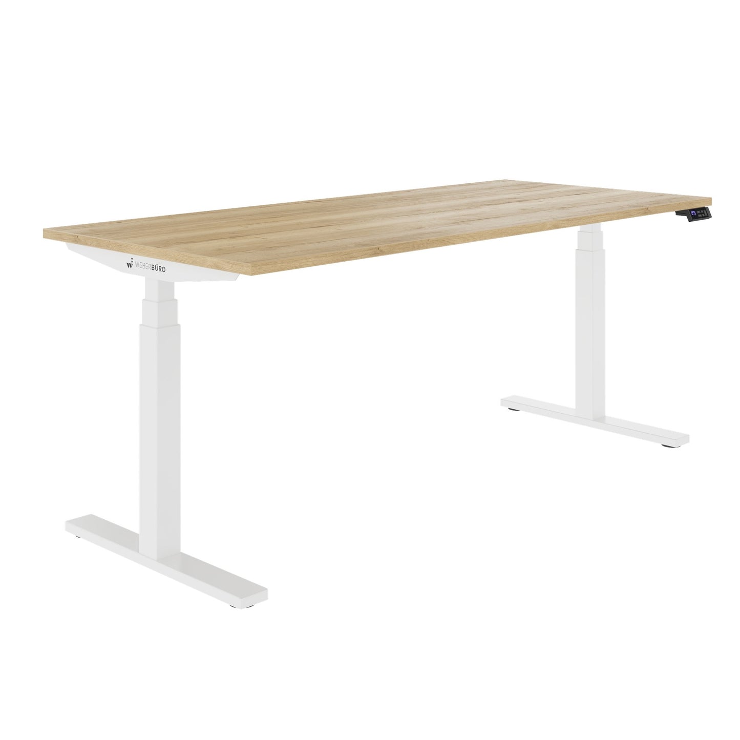 TELDRA Office, 2-Motoren-Schreibtisch | 1600 - 1800 x 800 mm, elektrisch höhenverstellbar, Wildeiche