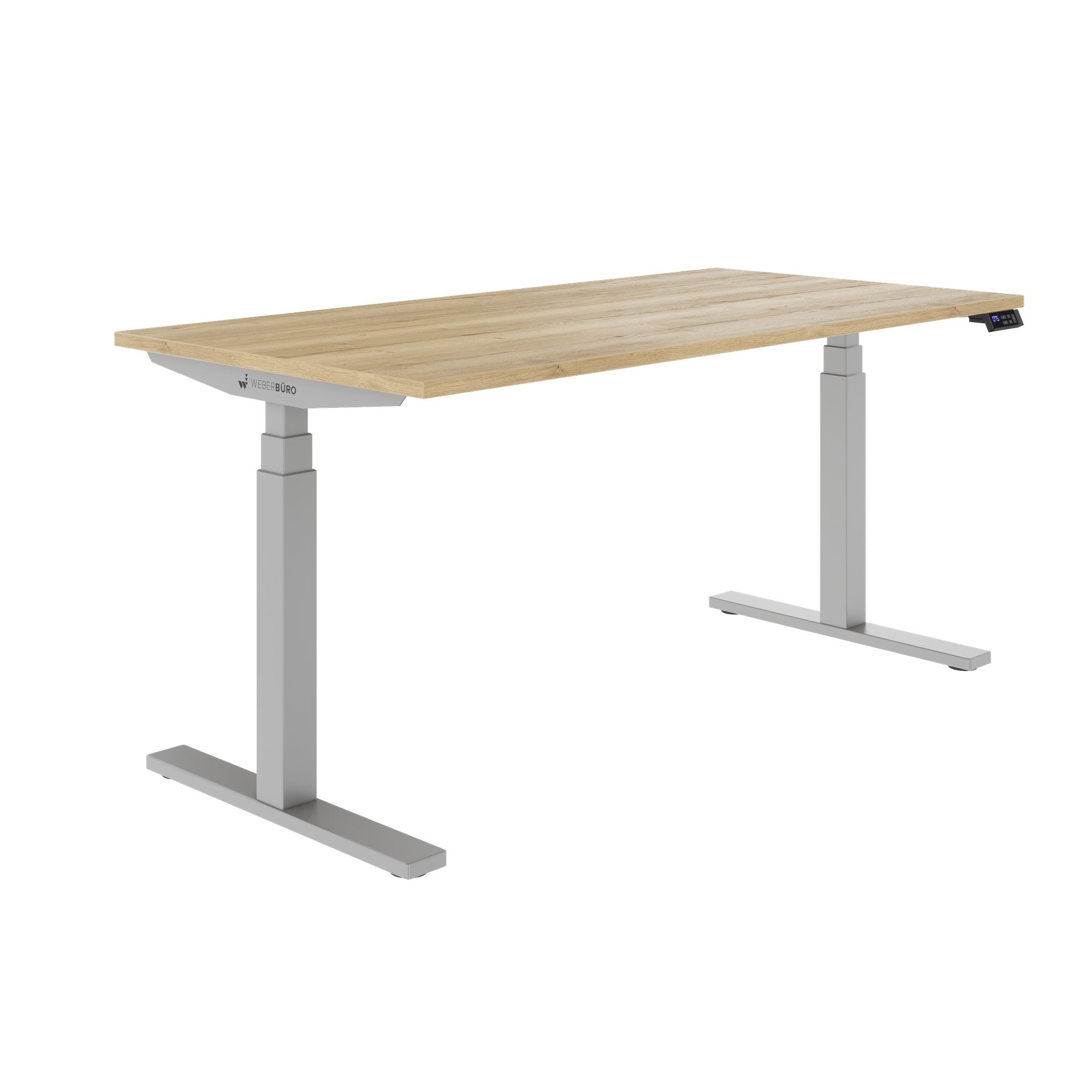 TELDRA Office, 2-Motoren-Schreibtisch | 1600 - 1800 x 800 mm, elektrisch höhenverstellbar, Wildeiche