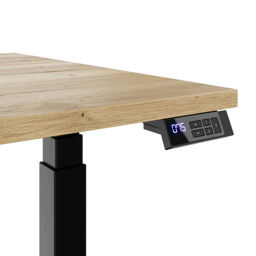 TELDRA Office, 2-Motoren-Schreibtisch | 1600 - 1800 x 800 mm, elektrisch höhenverstellbar, Wildeiche