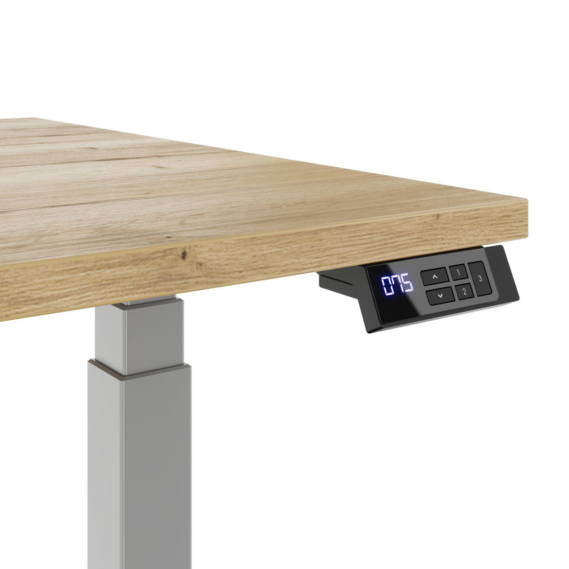 TELDRA Office, 2-Motoren-Schreibtisch | 1600 - 1800 x 800 mm, elektrisch höhenverstellbar, Wildeiche