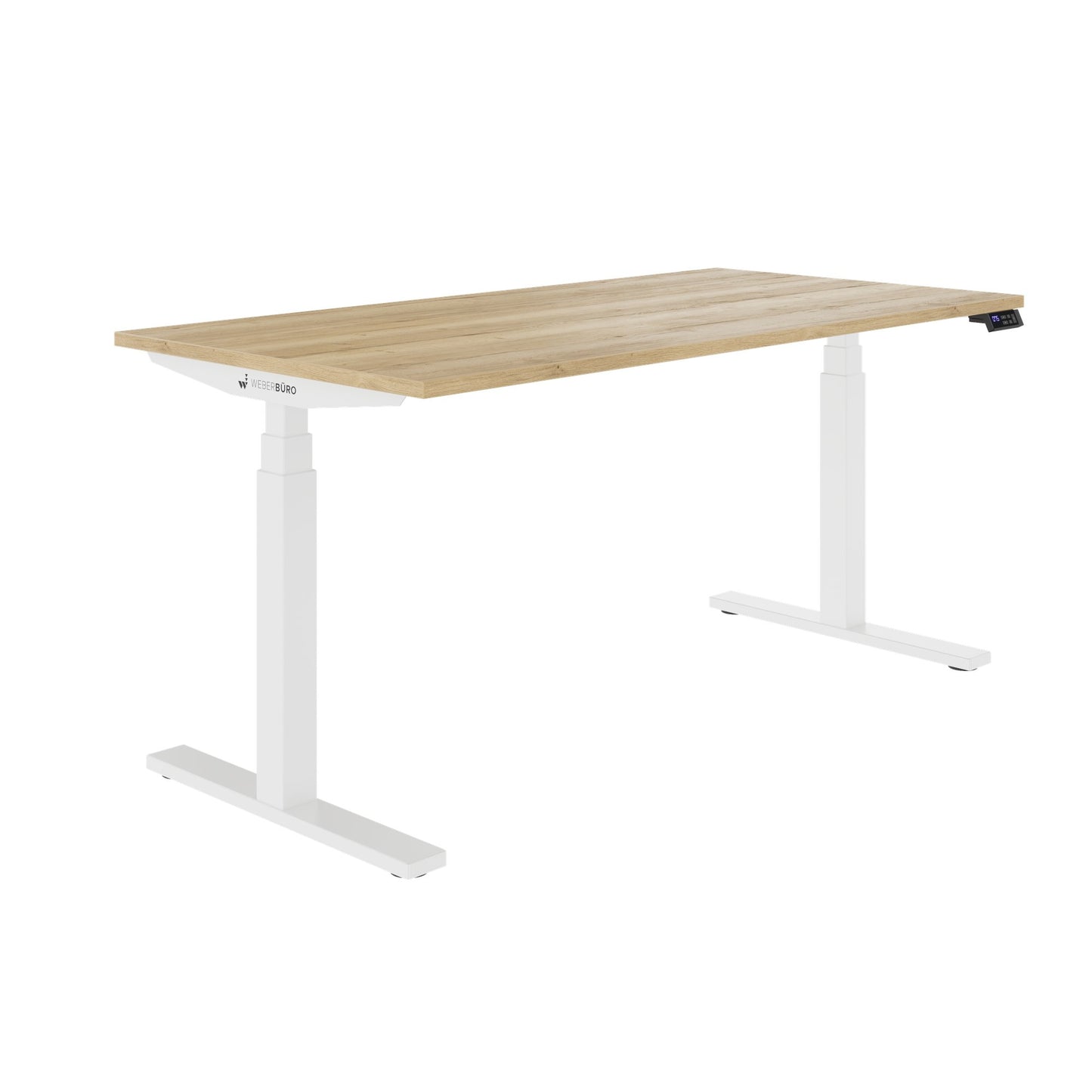 TELDRA Office, 2-Motoren-Schreibtisch | 1600 - 1800 x 800 mm, elektrisch höhenverstellbar, Wildeiche