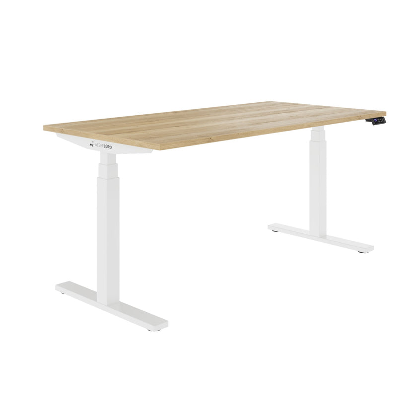 TELDRA Office, 2-Motoren-Schreibtisch | 1600 - 1800 x 800 mm, elektrisch höhenverstellbar, Wildeiche