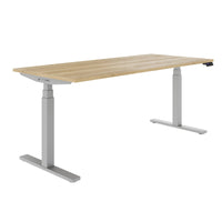 TELDRA Office, 2-Motoren-Schreibtisch | 1600 - 1800 x 800 mm, elektrisch höhenverstellbar, Wildeiche