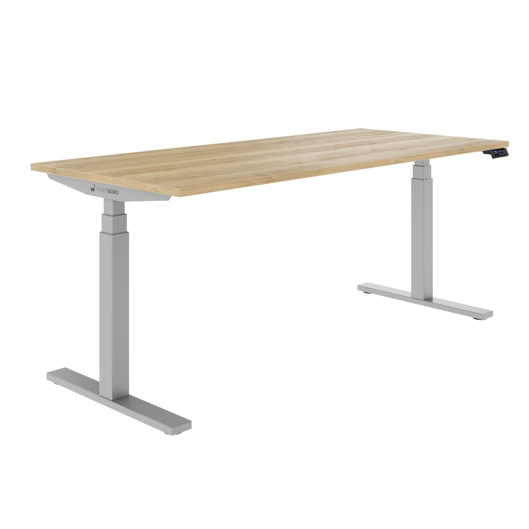 TELDRA Office, 2-Motoren-Schreibtisch | 1600 - 1800 x 800 mm, elektrisch höhenverstellbar, Wildeiche