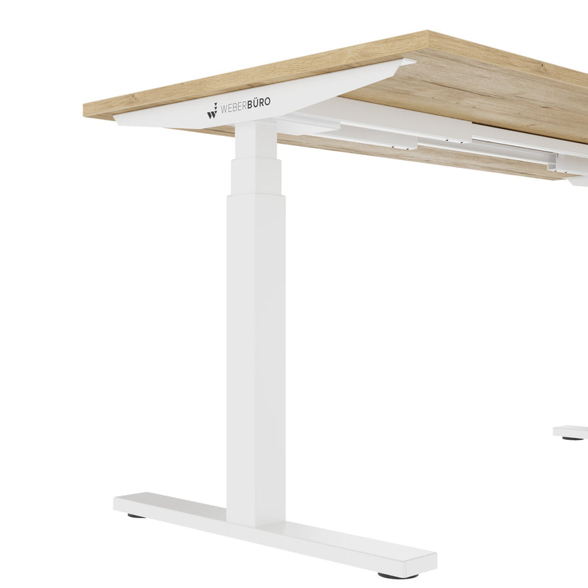 TELDRA Office, 2-Motoren-Schreibtisch | 1600 - 1800 x 800 mm, elektrisch höhenverstellbar, Wildeiche