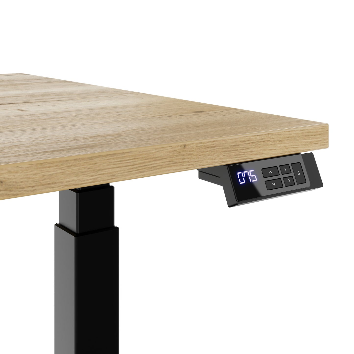 TELDRA Office, 2-Motoren-Schreibtisch | 1600 - 1800 x 800 mm, elektrisch höhenverstellbar, Wildeiche