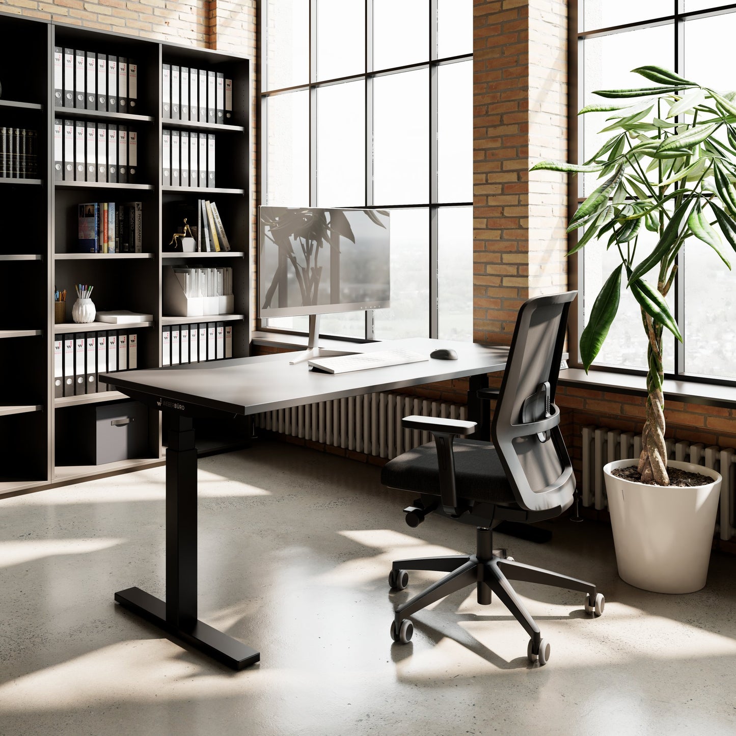 TELDRA Office Motortisch-Gestell | 1050 - 1700 mm, elektrisch höhenverstellbar