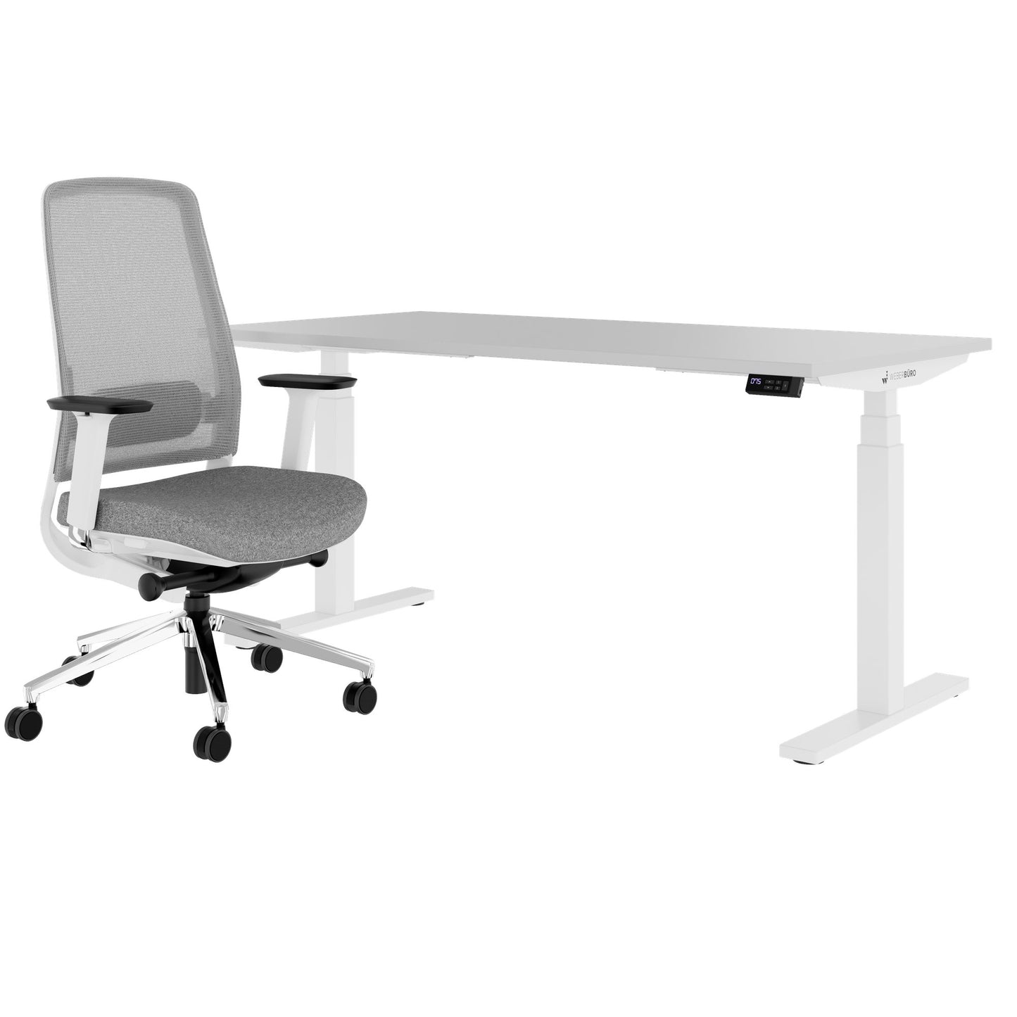 TELDRA Office & FILO | Set per postazione di lavoro, grigio perla