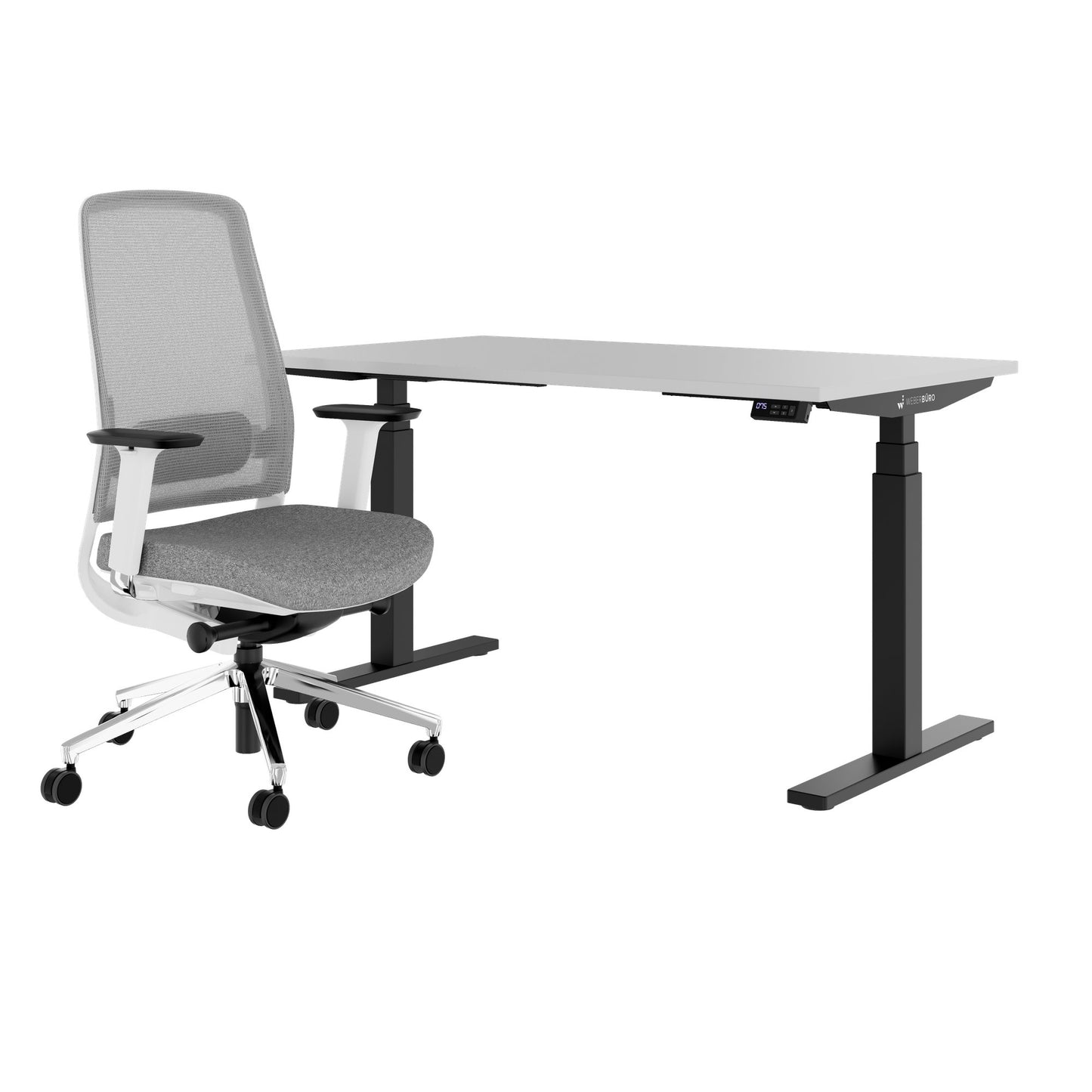 TELDRA Office & FILO | Set per postazione di lavoro, grigio perla