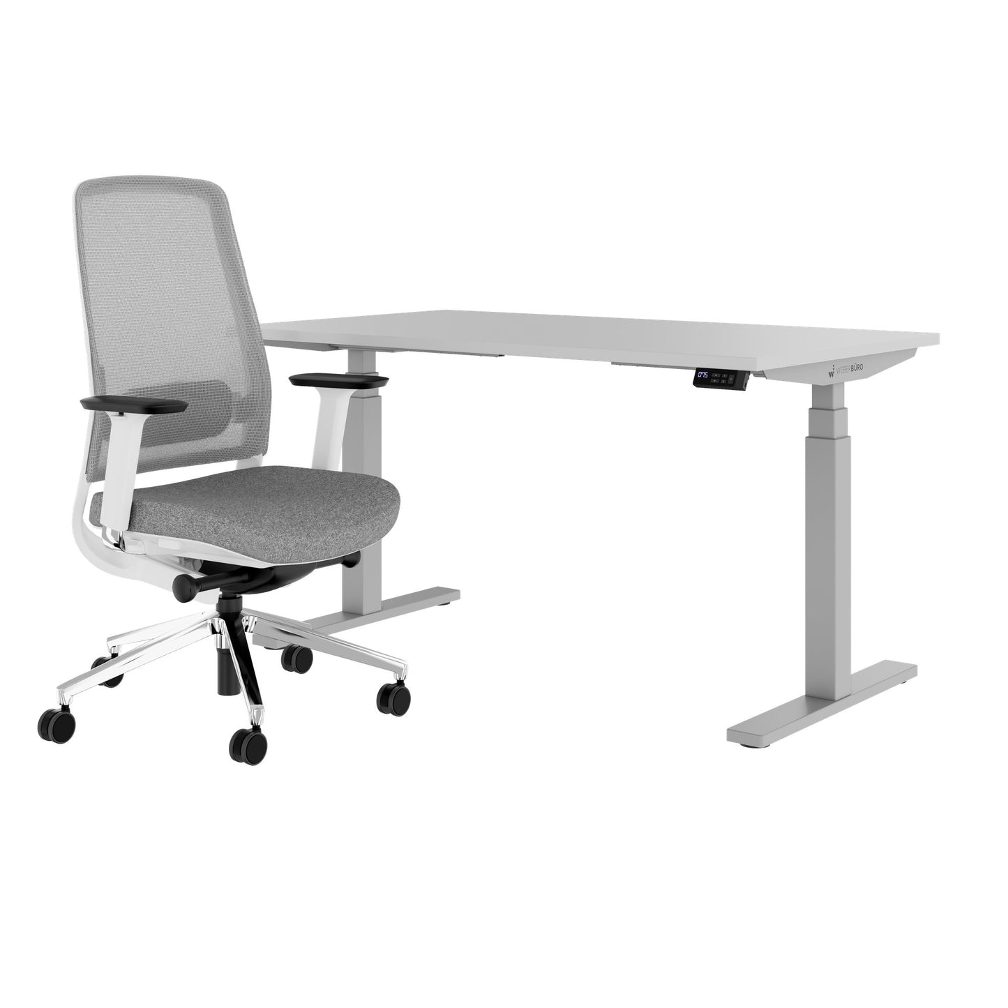 TELDRA Office & FILO | Set per postazione di lavoro, grigio perla