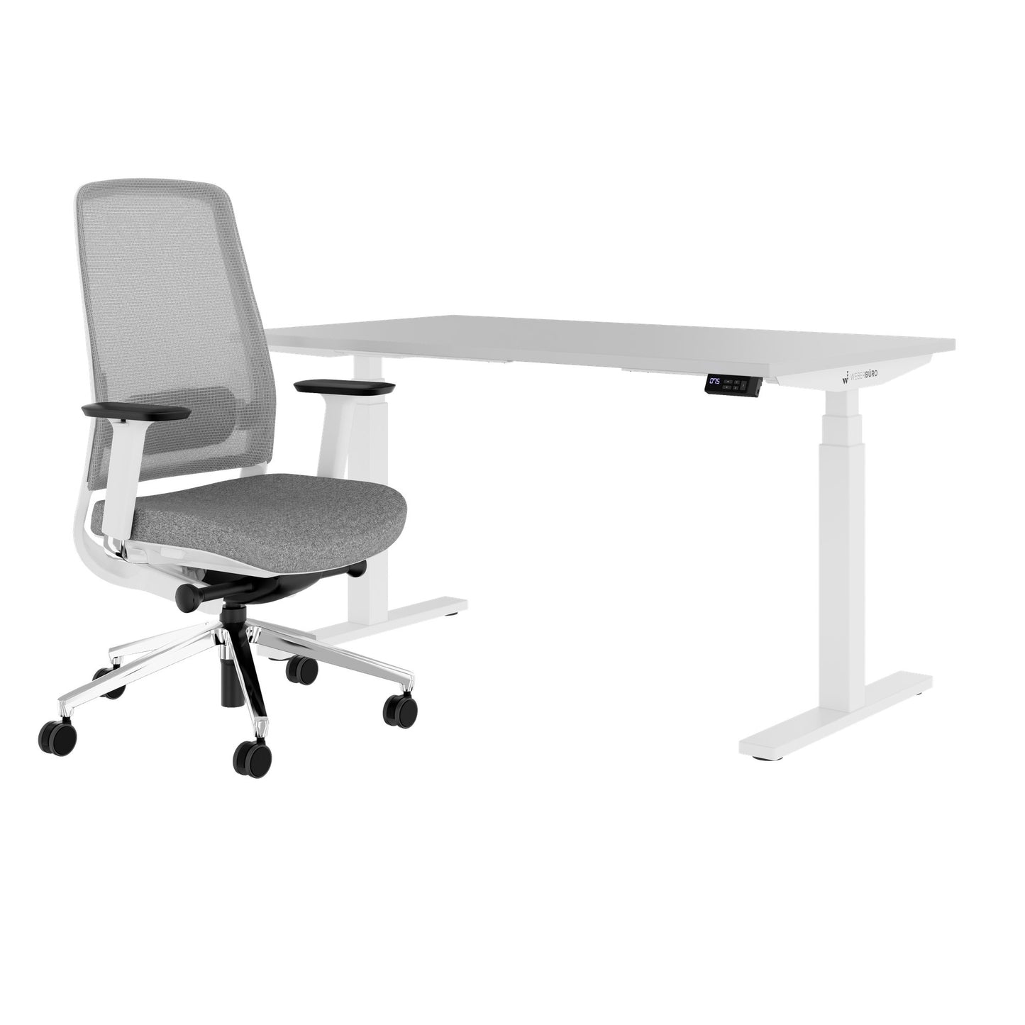 TELDRA Office & FILO | Set per postazione di lavoro, grigio perla