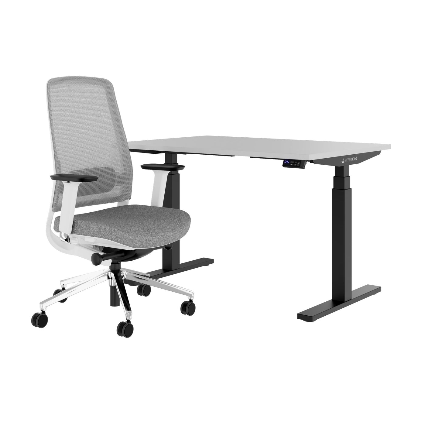 TELDRA Office & FILO | Set per postazione di lavoro, grigio perla