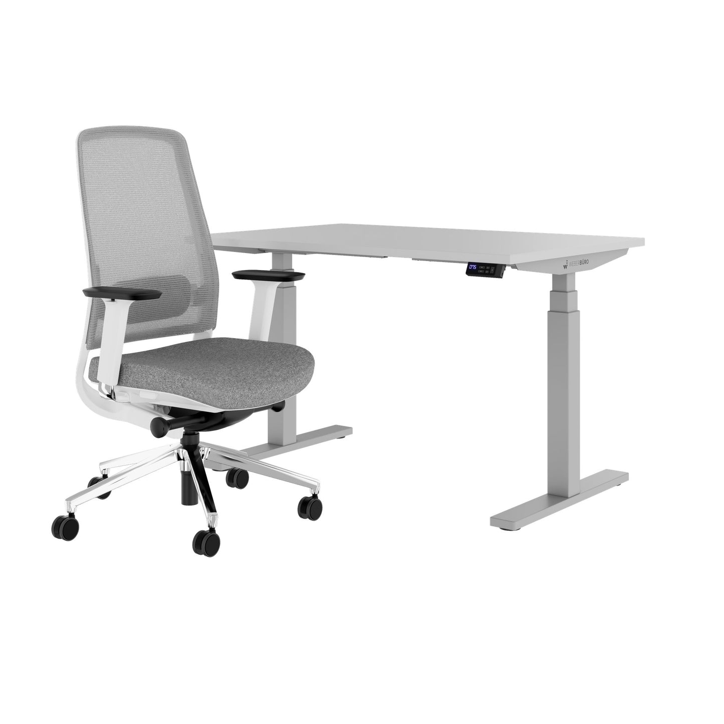 TELDRA Office & FILO | Set per postazione di lavoro, grigio perla