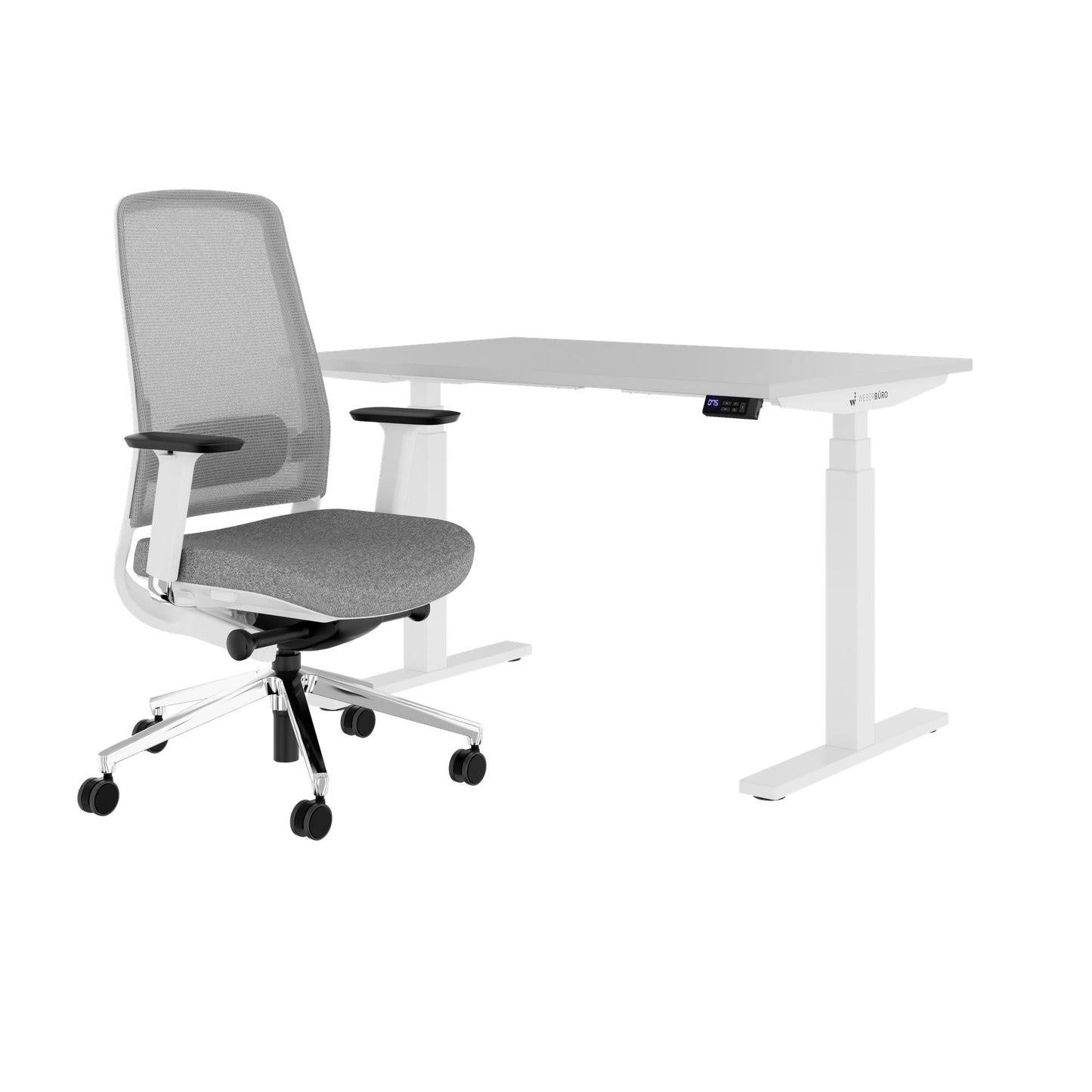 TELDRA Office & FILO | Set per postazione di lavoro, grigio perla
