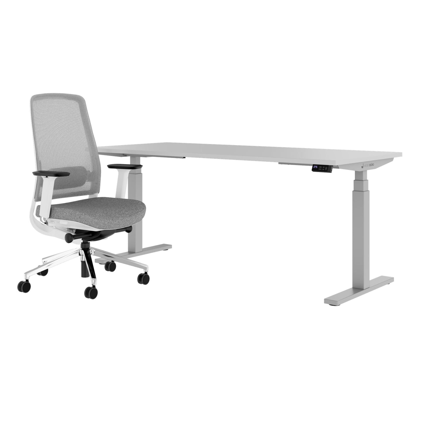 TELDRA Office & FILO | Set per postazione di lavoro, grigio perla