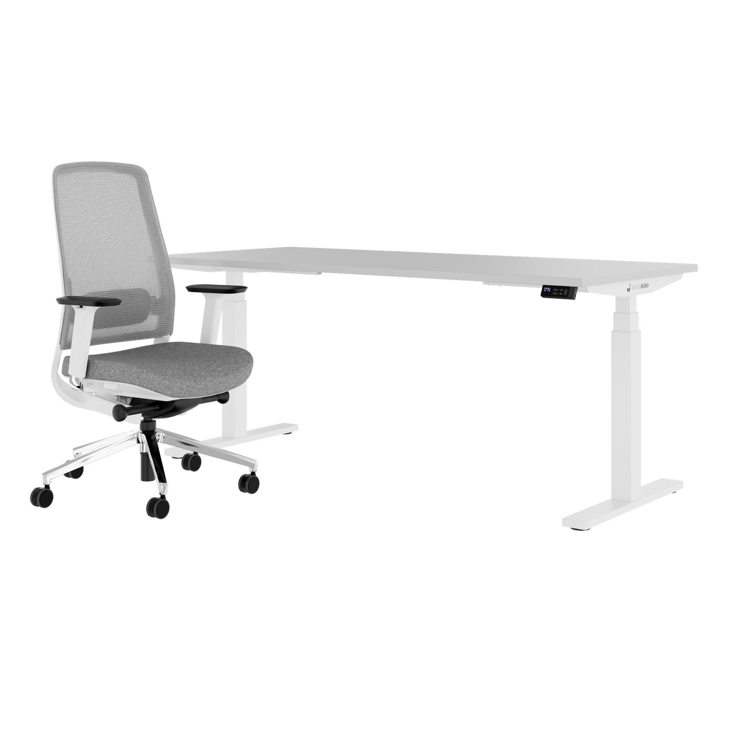 TELDRA Office & FILO | Set per postazione di lavoro, grigio perla