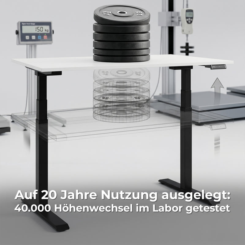 TELDRA Pro, 2-Motoren-Schreibtisch | 1600 - 1800 mm, elektrisch höhenverstellbar, Ahorn - 18 Main Image
