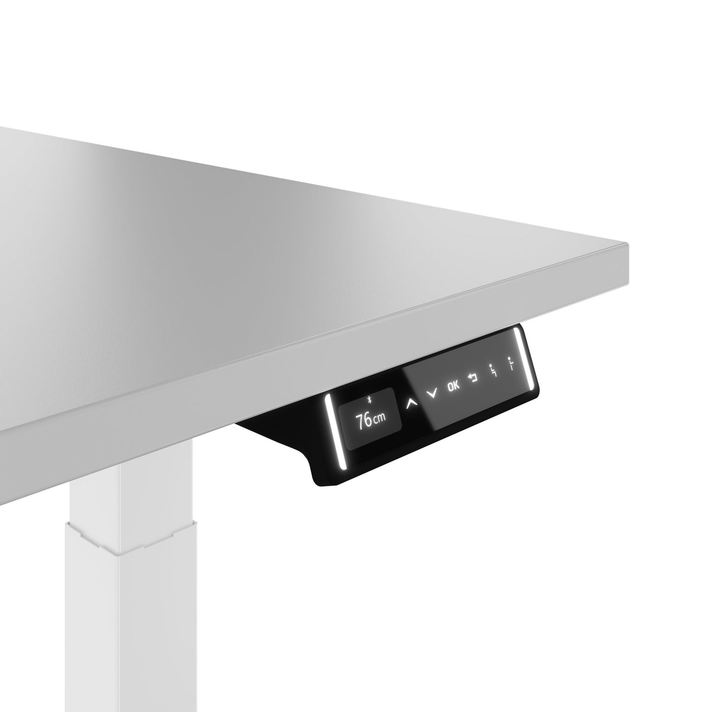 TELDRA Pro, 2-motor desk | 1200 - 1800 mm, electrically height adjustable, pearl gray