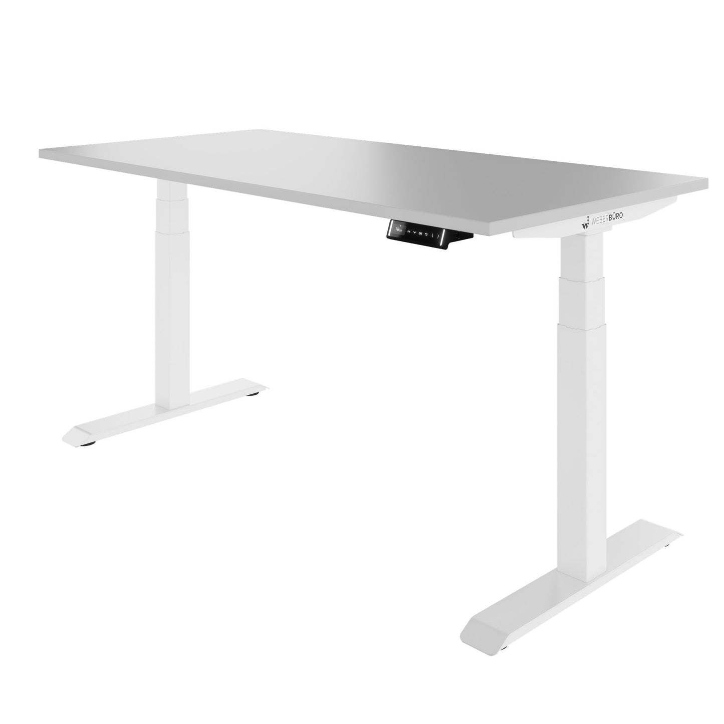 TELDRA Pro, 2-motor desk | 1200 - 1800 mm, electrically height adjustable, pearl gray