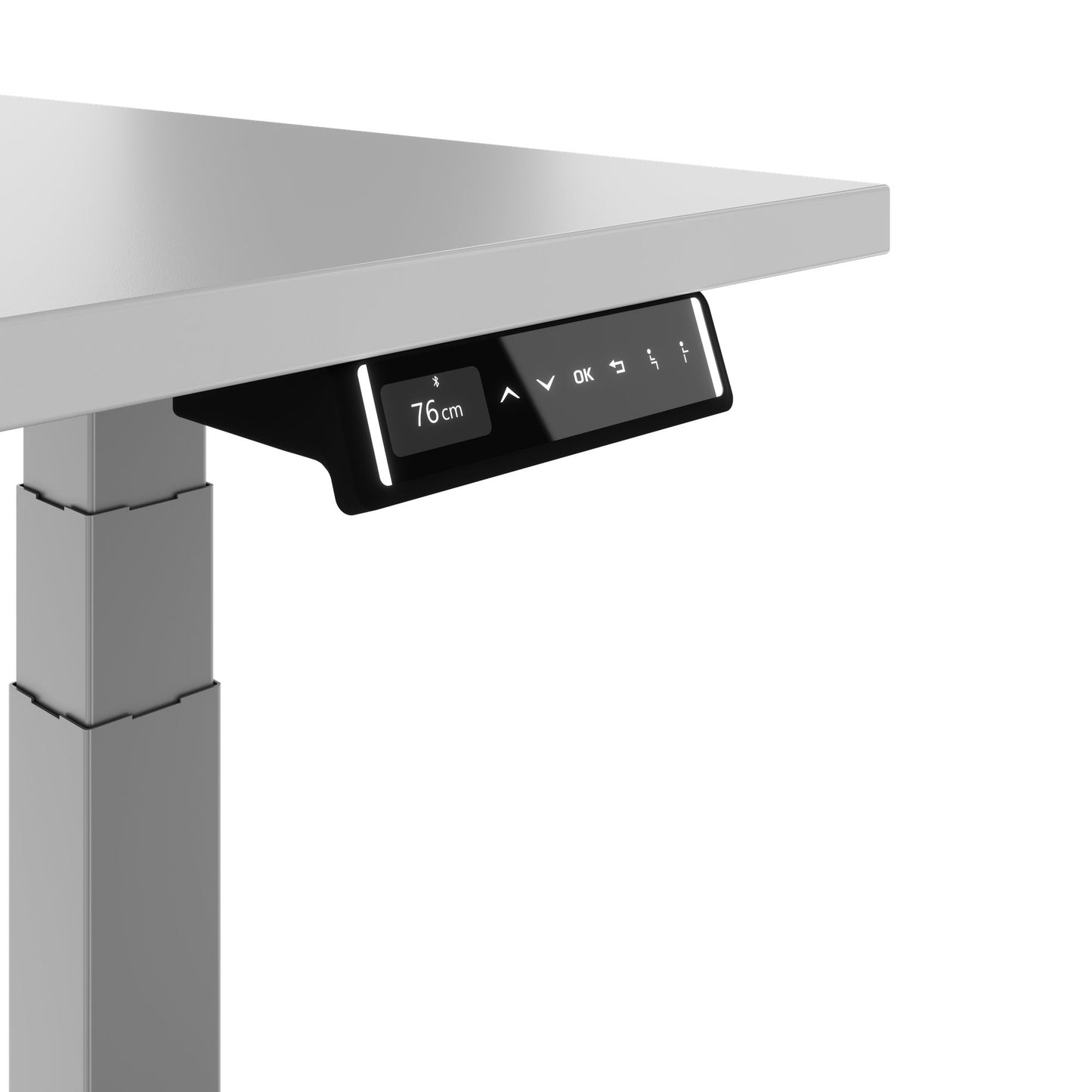 TELDRA Pro, 2-motor desk | 1200 - 1800 mm, electrically height adjustable, pearl gray