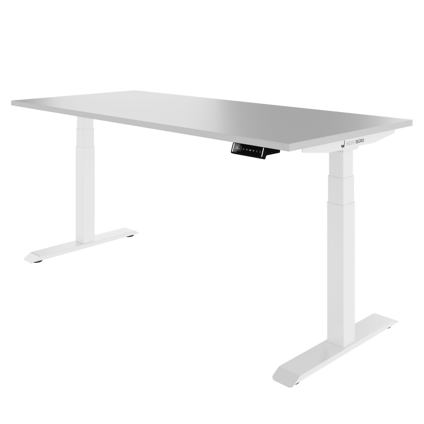 TELDRA Pro, 2-motor desk | 1200 - 1800 mm, electrically height adjustable, pearl gray