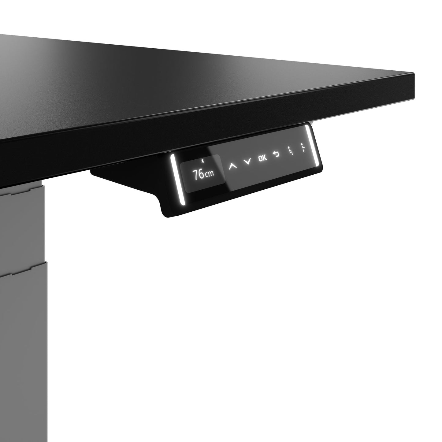 TELDRA Pro, 2-Motoren-Schreibtisch | 1200 - 2000 mm, elektrisch höhenverstellbar, Schwarz
