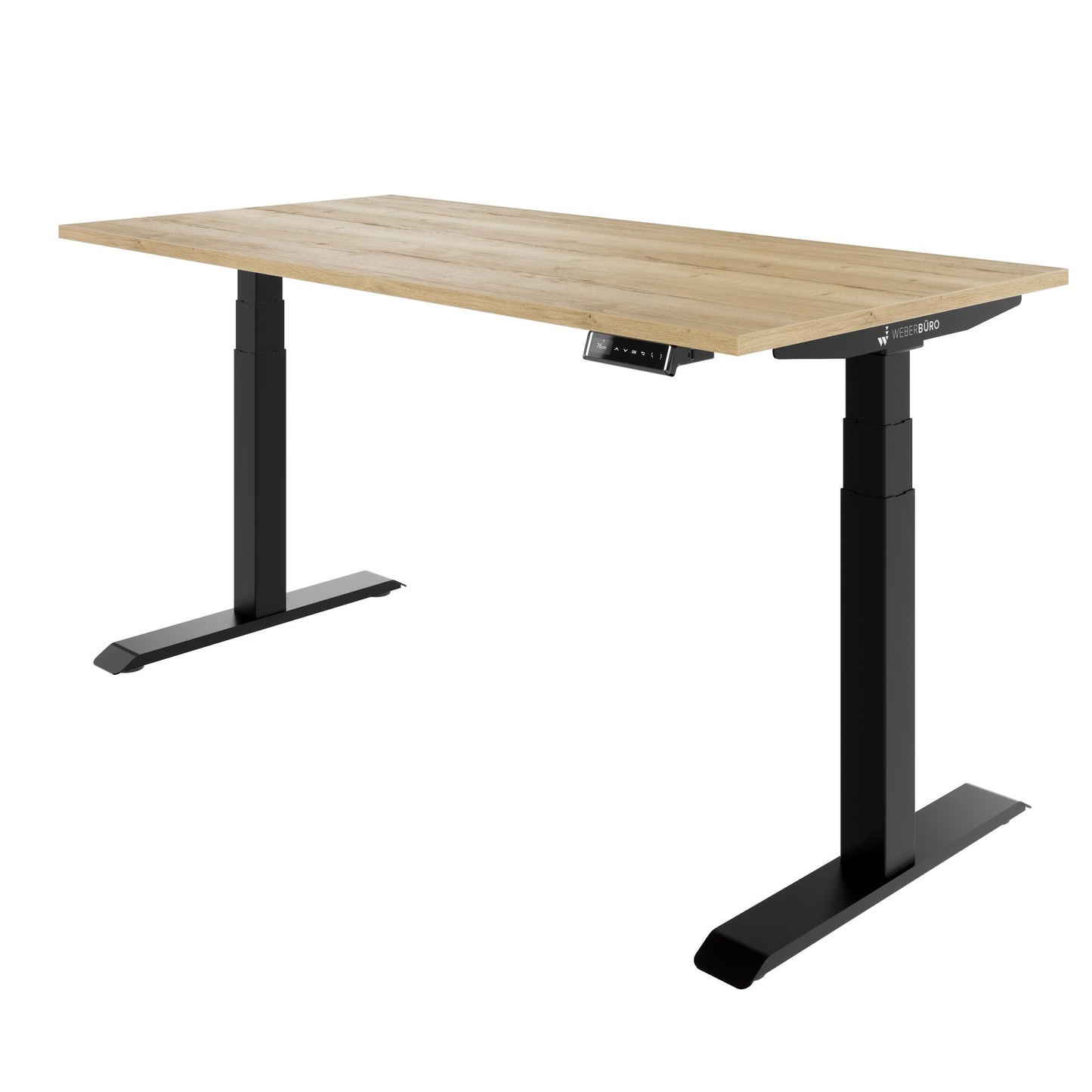 TELDRA Pro, 2-Motoren-Schreibtisch | 1200 - 2000 mm, elektrisch höhenverstellbar, Wildeiche