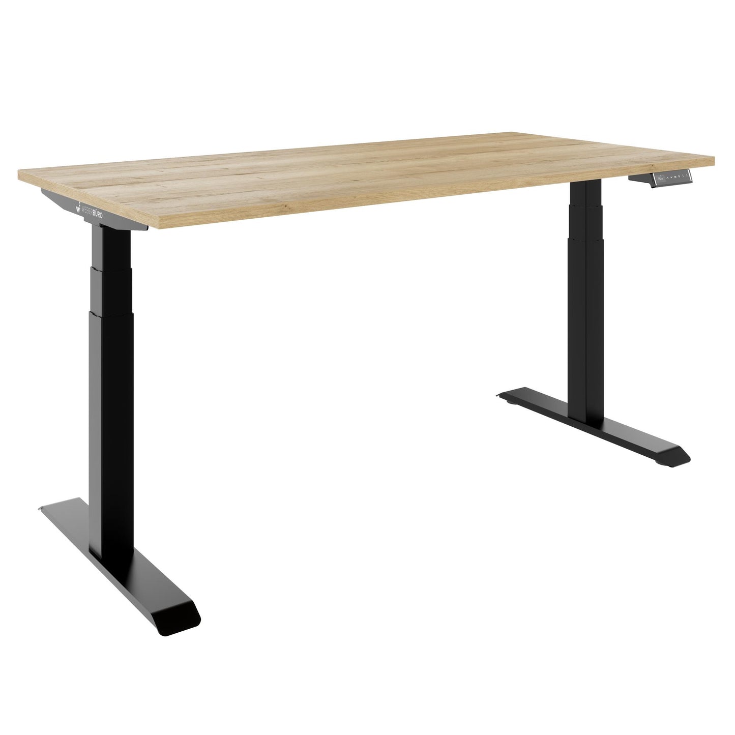 TELDRA Pro, 2-Motoren-Schreibtisch | 1200 - 2000 mm, elektrisch höhenverstellbar, Wildeiche