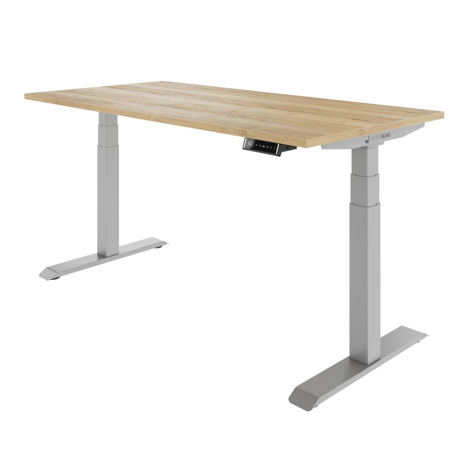 TELDRA Pro, 2-Motoren-Schreibtisch | 1200 - 2000 mm, elektrisch höhenverstellbar, Wildeiche