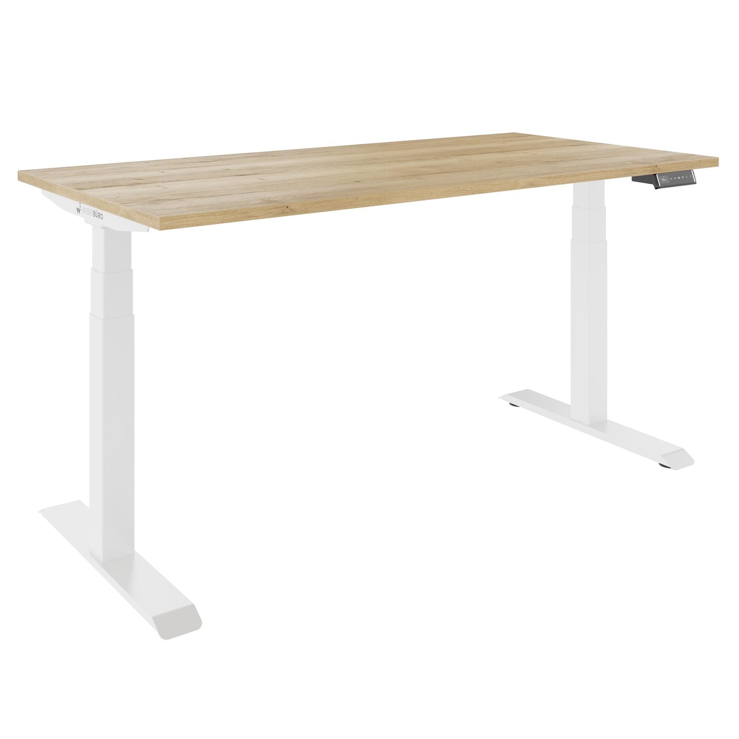 TELDRA Pro, 2-Motoren-Schreibtisch | 1200 - 2000 mm, elektrisch höhenverstellbar, Wildeiche