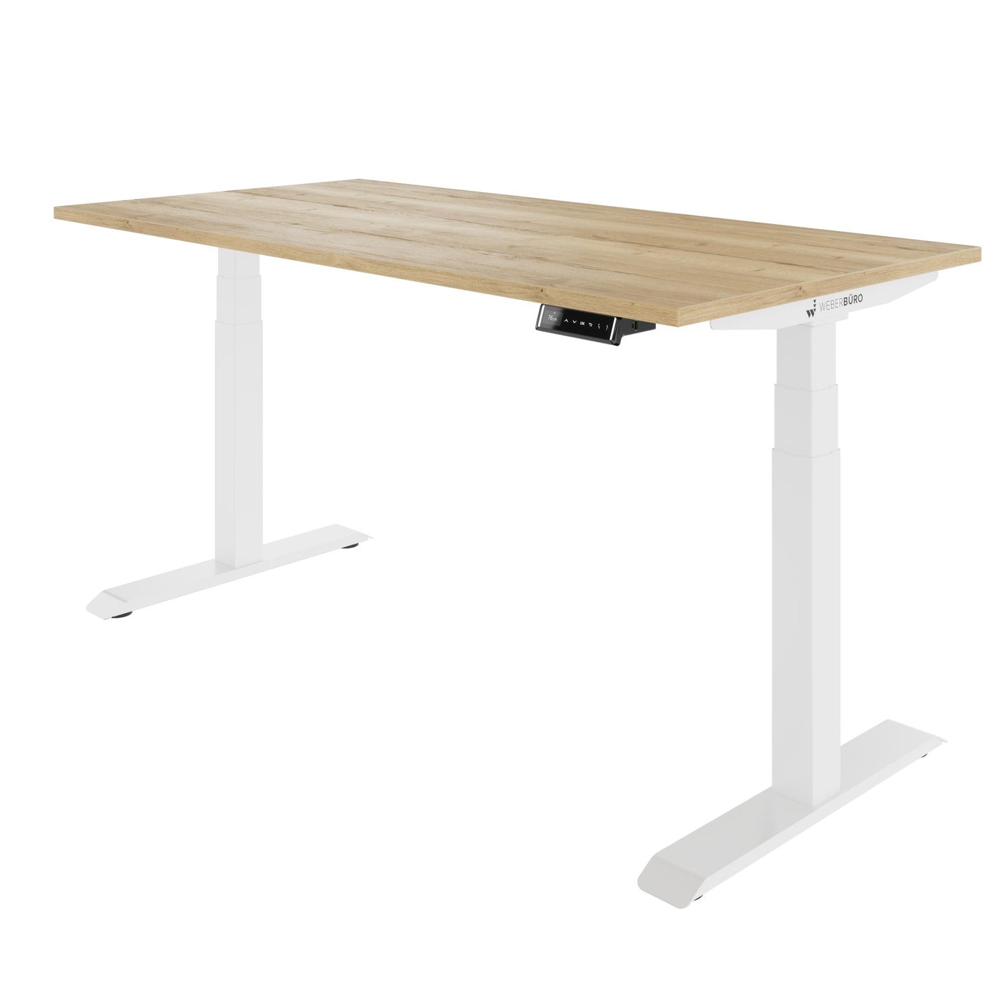 TELDRA Pro, 2-Motoren-Schreibtisch | 1200 - 2000 mm, elektrisch höhenverstellbar, Wildeiche