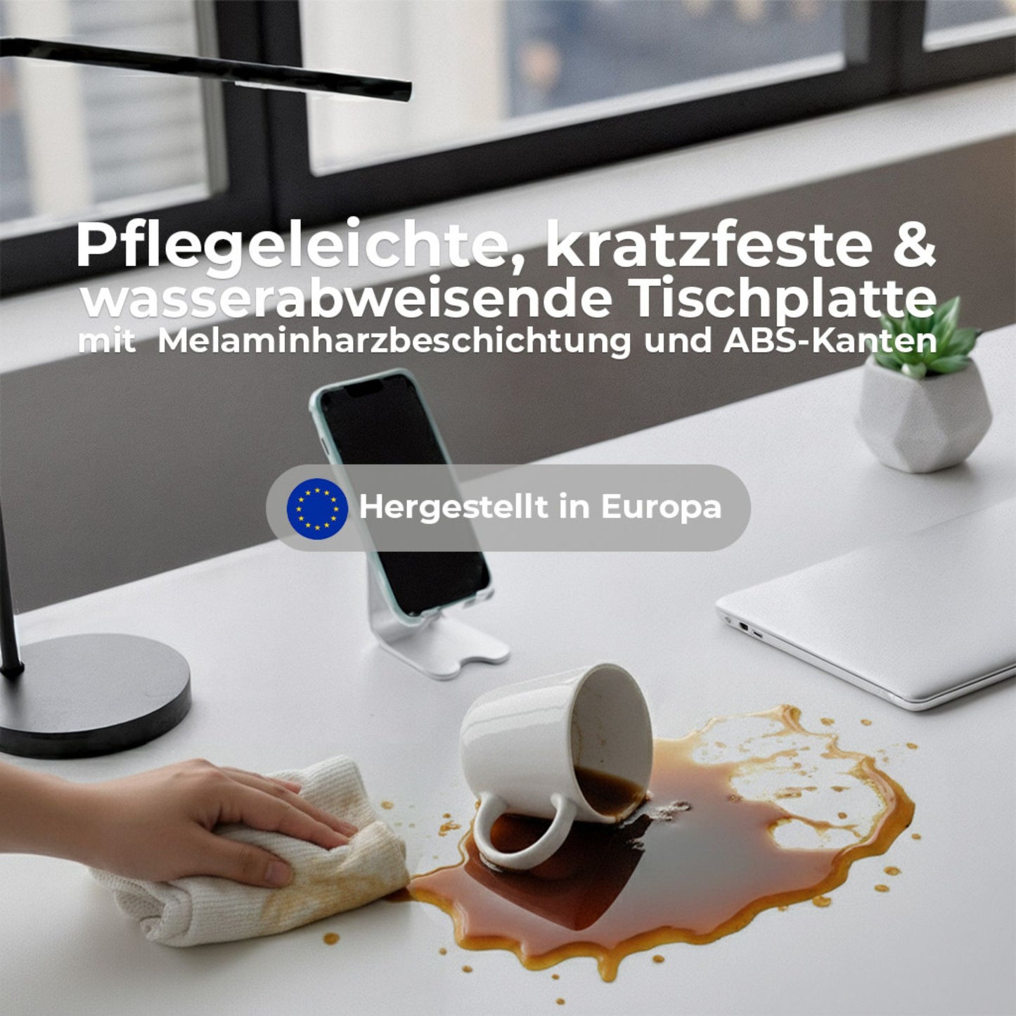 TELDRA Pro, Desk a 2 motori | 1600 - 1800 mm, regolabile in altezza elettricamente, acero