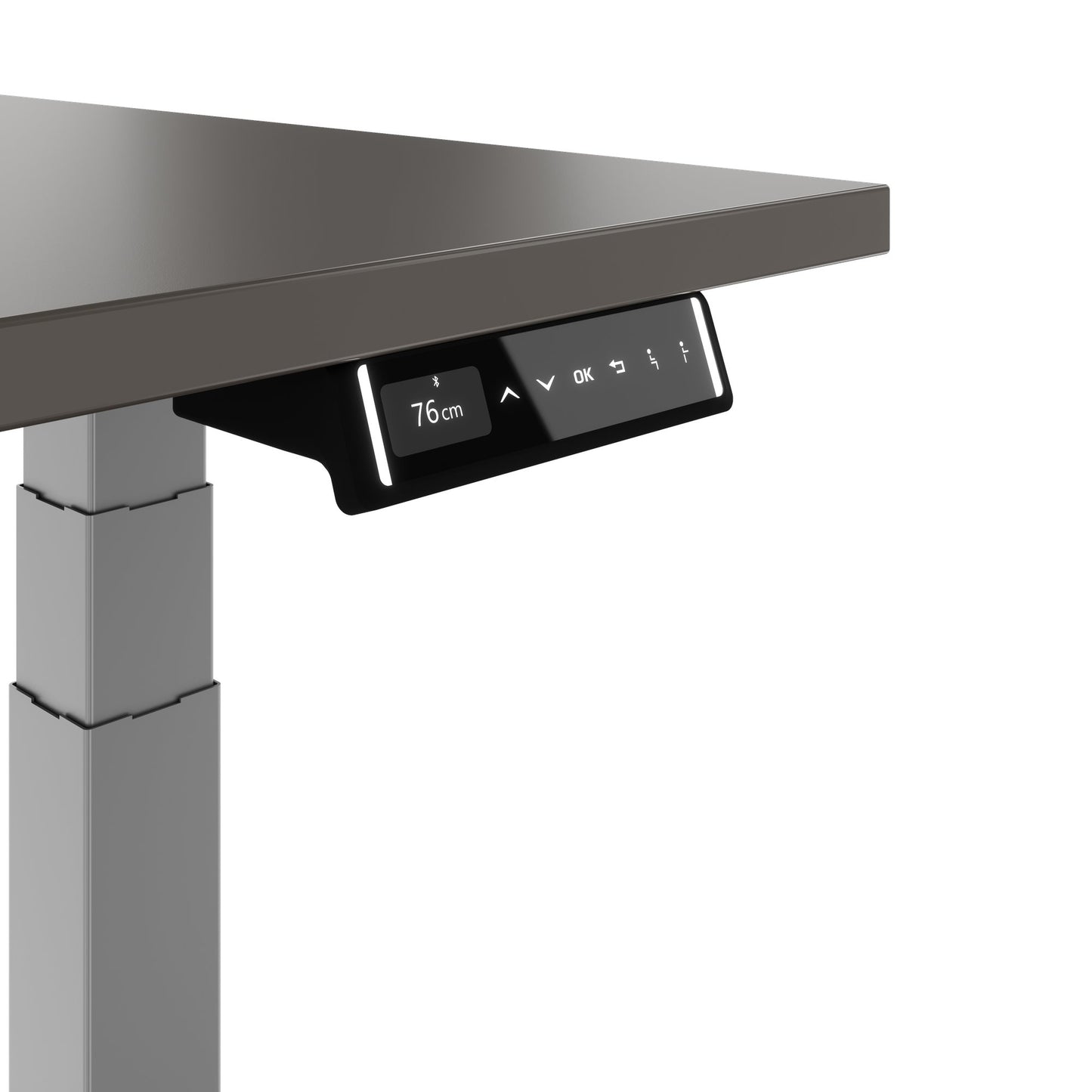 TELDRA Pro, Bureau à 2 moteurs | 1600 - 1800 mm, réglable à hauteur électrique, gris cubanite