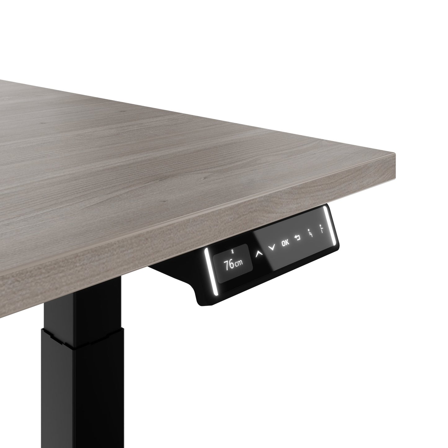 TELDRA Pro, Bureau à 2 moteurs | 1600 - 1800 mm, réglable à hauteur électrique, gris de chêne nord