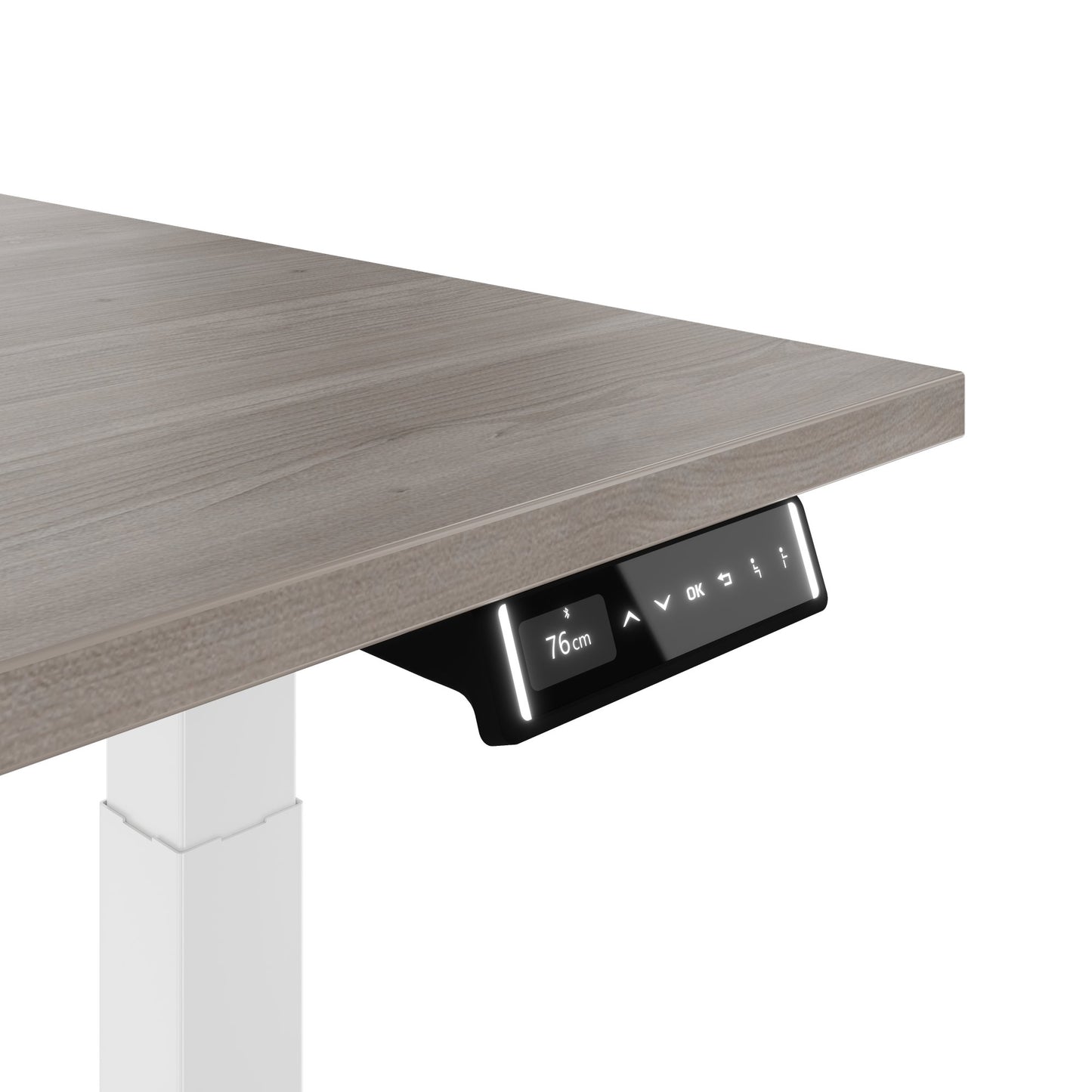 TELDRA Pro, Bureau à 2 moteurs | 1600 - 1800 mm, réglable à hauteur électrique, gris de chêne nord